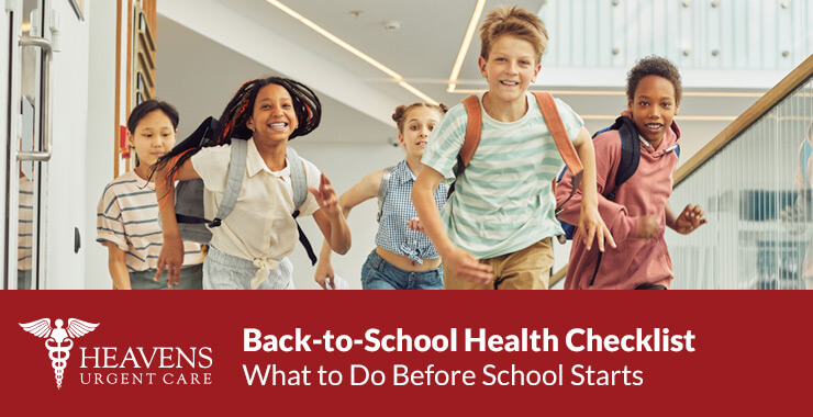 Kids running down a school corridor. Back-to-School Health Checklist: What to Do Before School Starts
