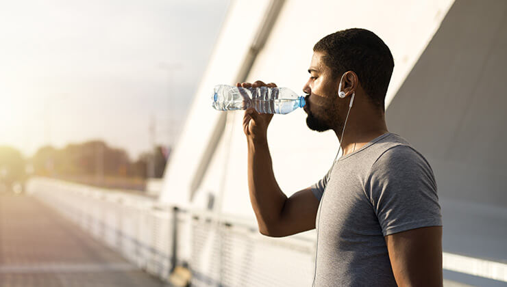 Water and exercise for constipation