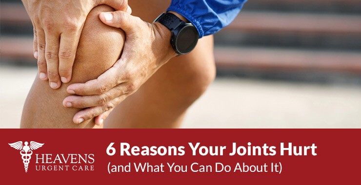 Man gripping knee – Six reasons your joints hurt