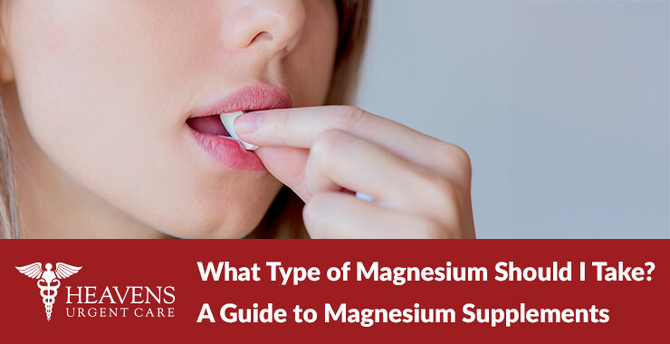 close up image of a person putting a magnesium supplement in their mouth